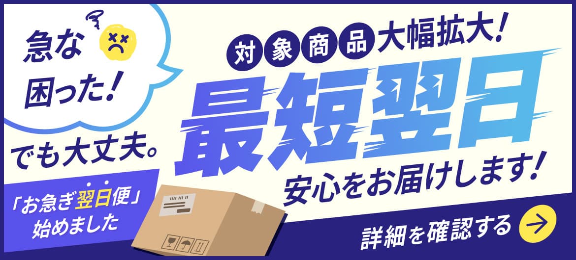 お急ぎ翌日便スタート