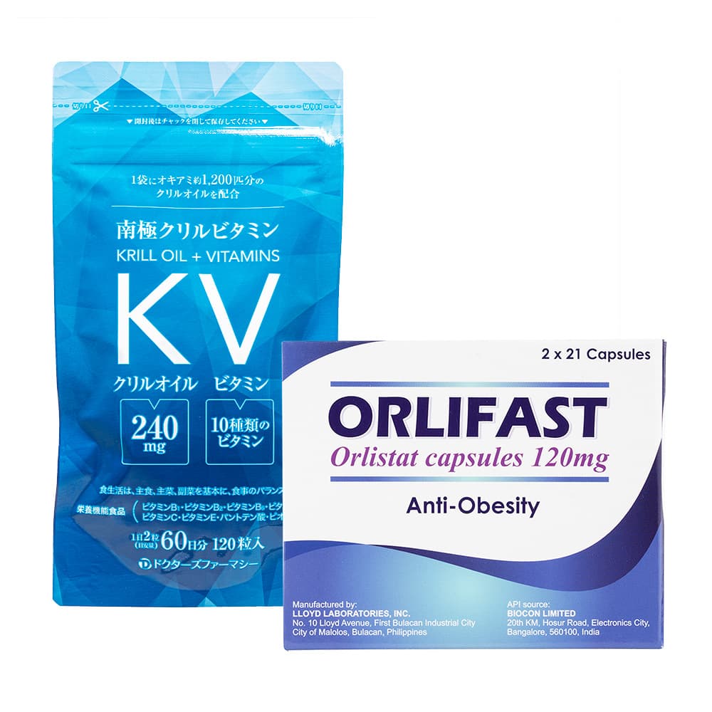 オルリファスト120mg42錠2箱＋[ドクターズファーマシー]南極クリルビタミン120粒1袋