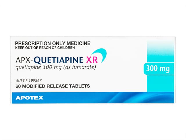 [ビプレッソジェネリック]APXクエチアピンXR300mg 【1箱60錠】