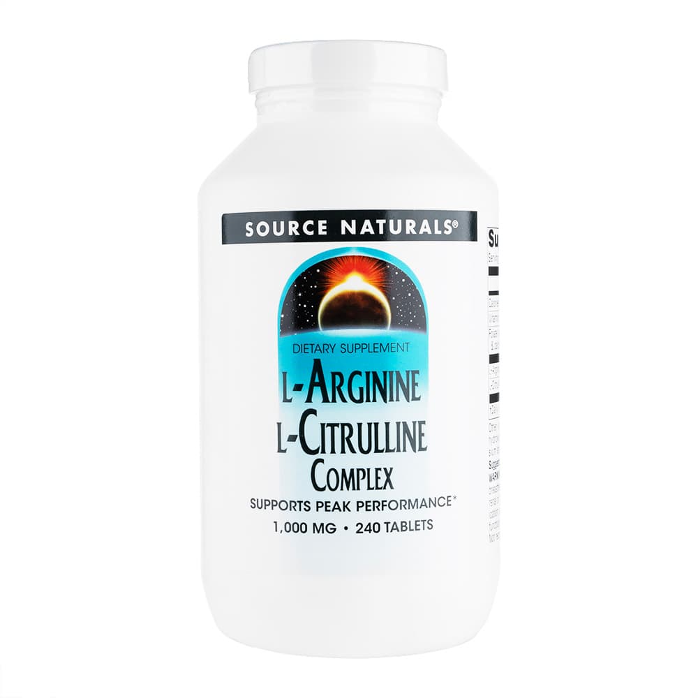 [SOURCE NATURALS]L-アルギニン＆L-シトルリンコンプレックス1000mg 【1本240錠】